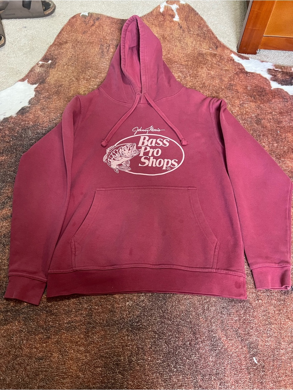 Bass Pro Shops Burgundy Pullover Hoodie